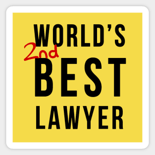 World's 2nd Best Lawyer Sticker